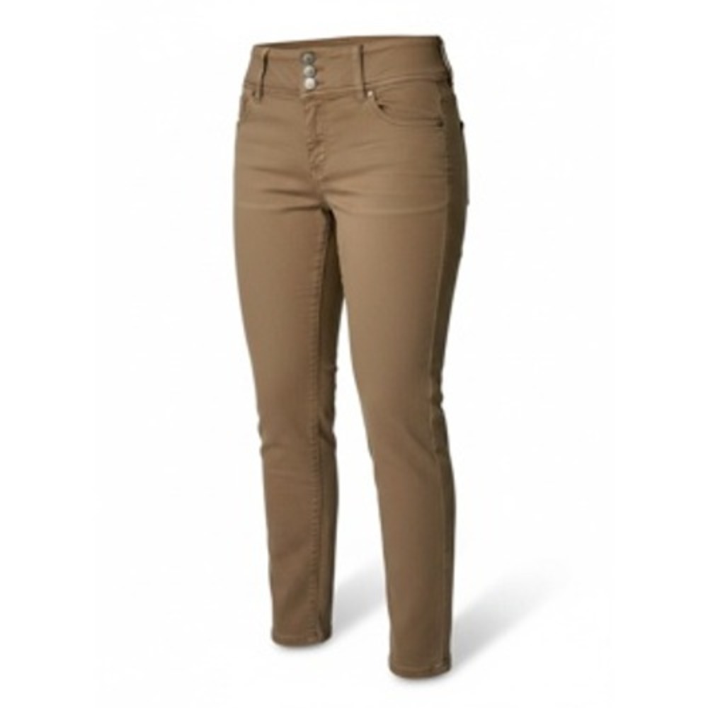 d.jeans Womens Tan Khaki High Rise Skinny Ankle Pants Size‎ 8 Stretch 3-Button